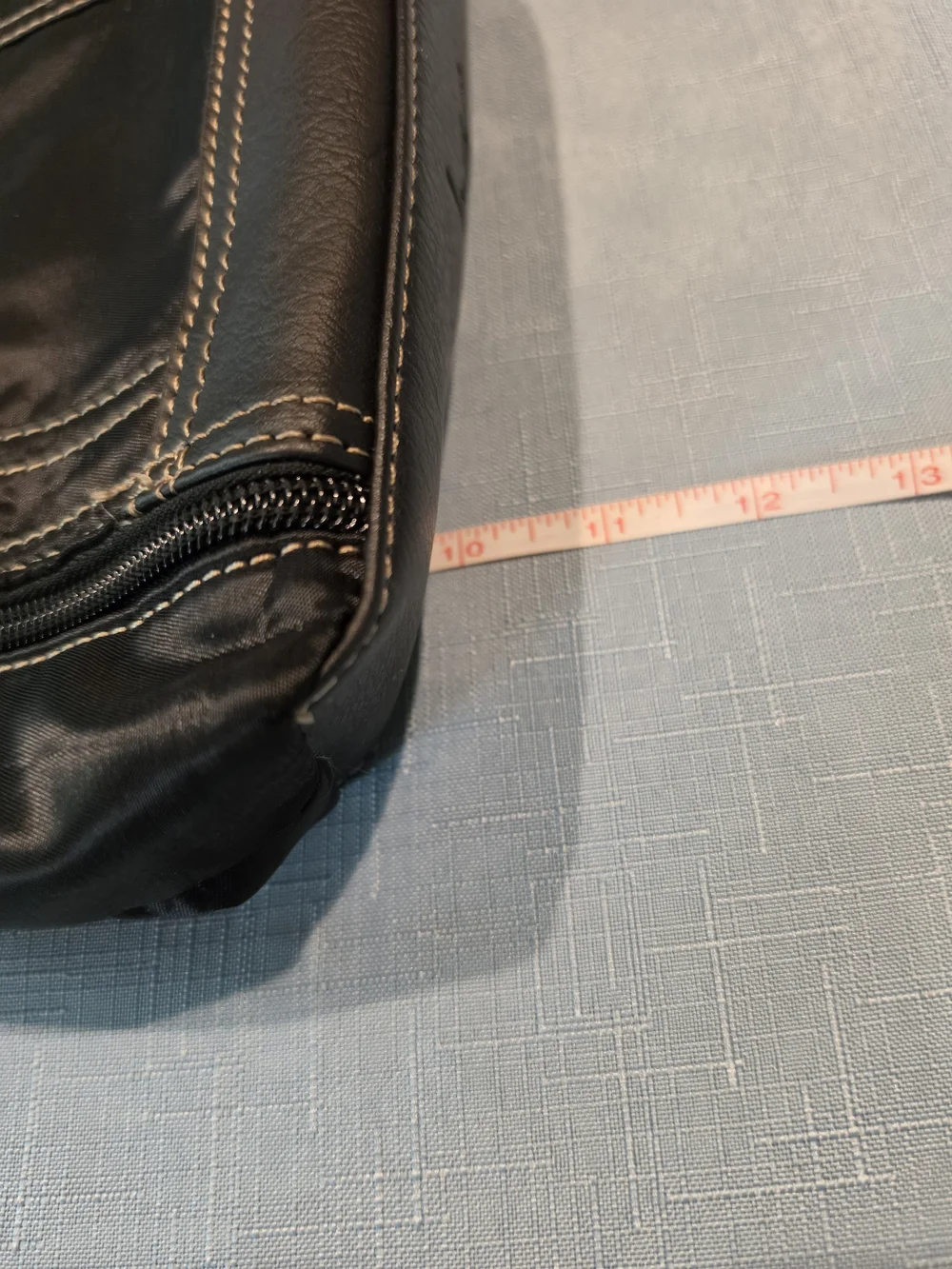 Black Crossbody Bag with Contrast Stitching